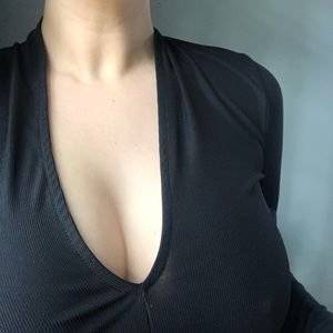 H&M Black Long Sleeve Top